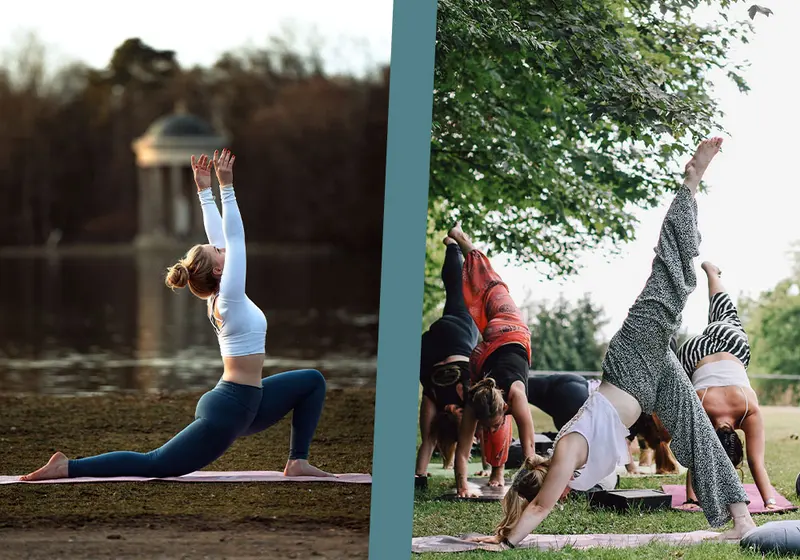 Annabelle bei ihrer Yogapraxis